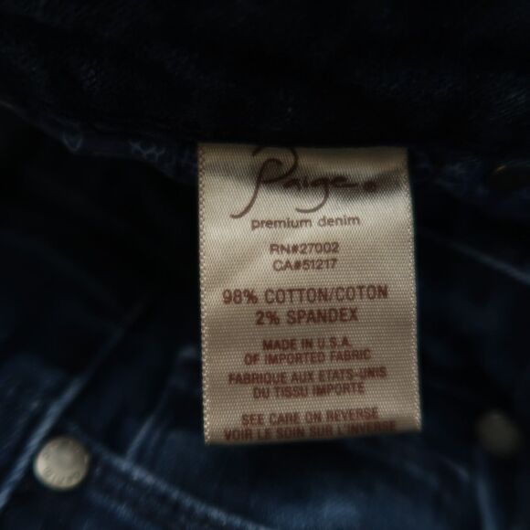 Paige Jeans Women's Size 28 Blue Low-Rise Verdugo Jegging Denim Pants 28" Inseam - Picture 8 of 15